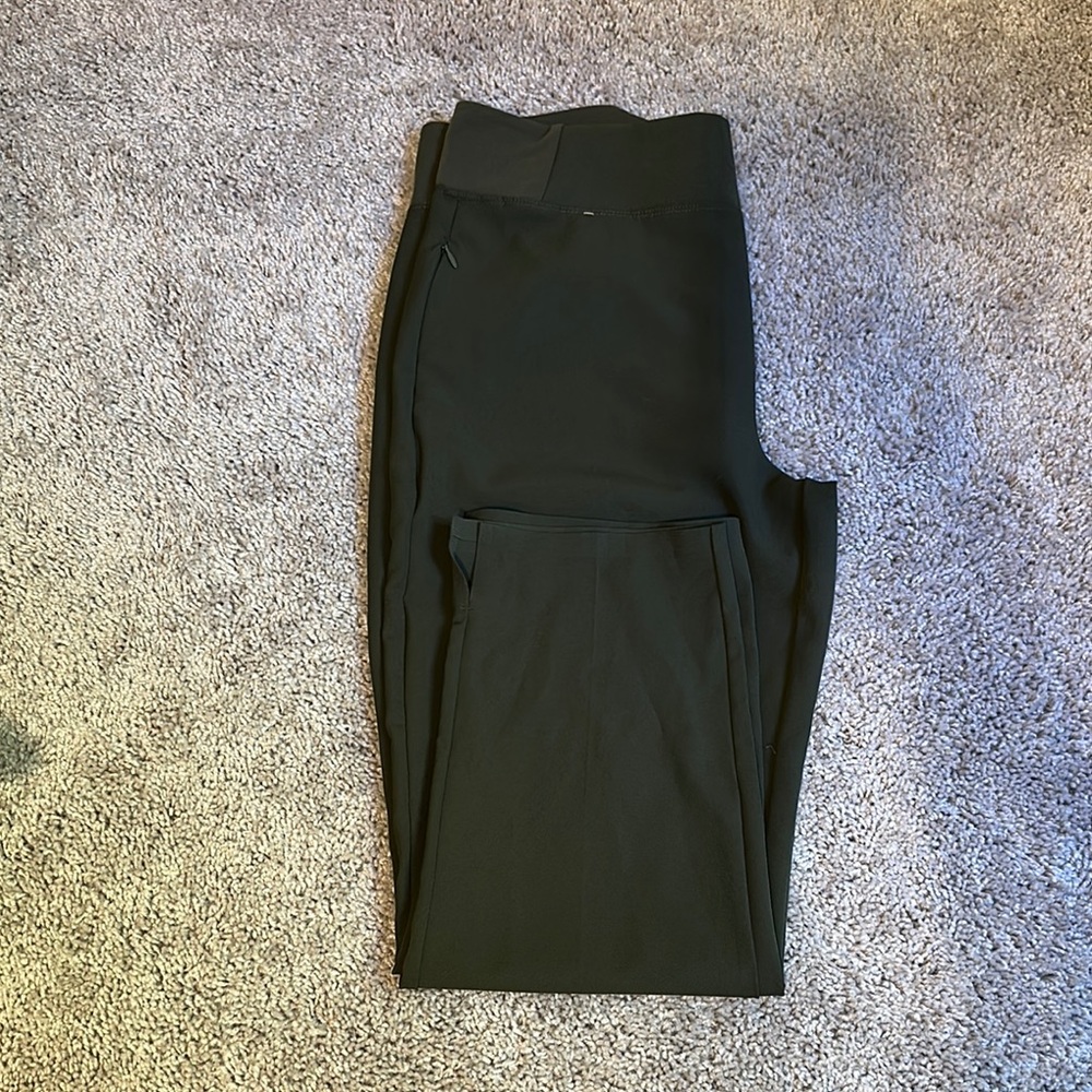 Olive Green High-Waisted Work Pants